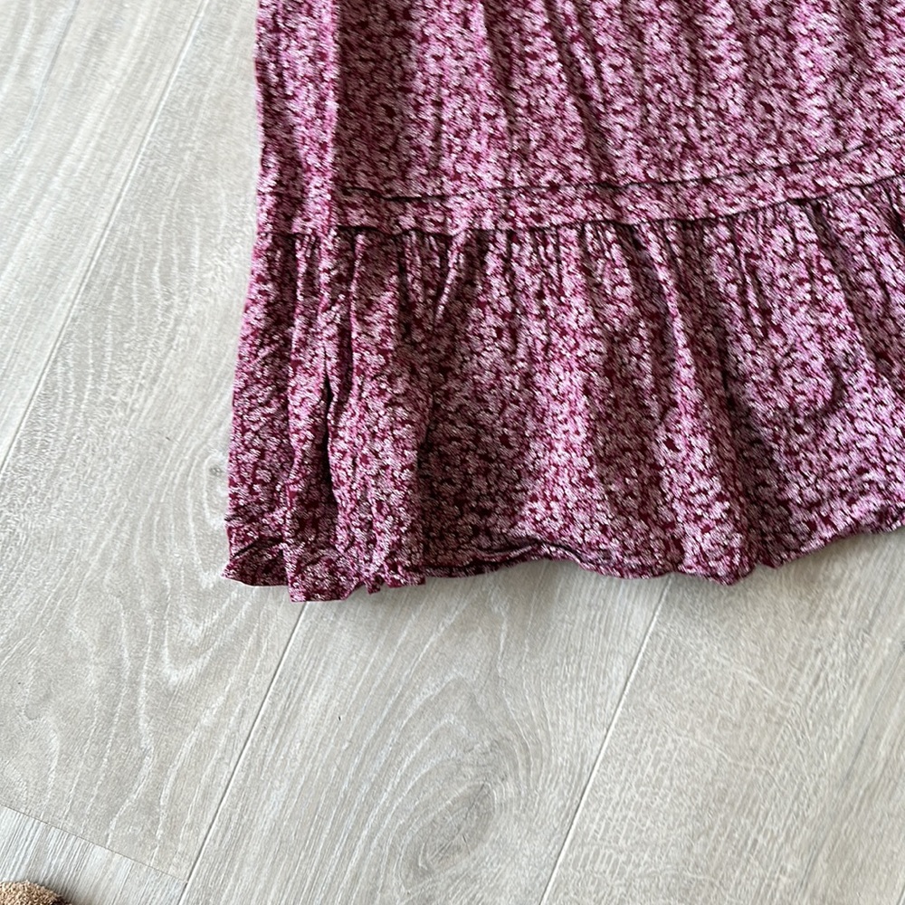 UNIVERSAL THREAD FLORAL RUFFLE DETAIL MAXI DRESS - Picture 3 of 4